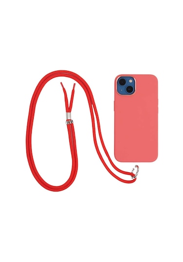 Noktaks - Cep Telefonu Kumaş Halat İp 140 Cm - Kırmızı T23938