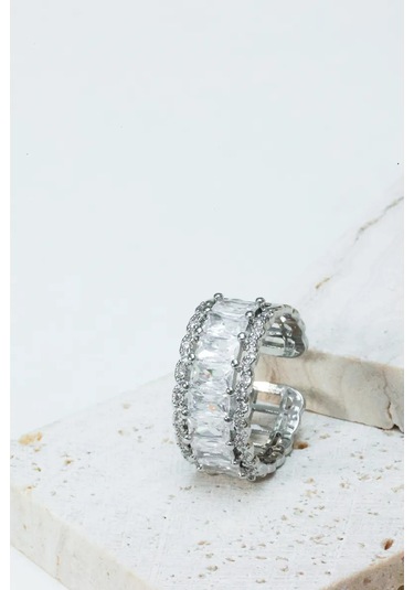 Reva Boyut Ayarlanabilir Şerit Takı Yüzüğü 180632711 Gri