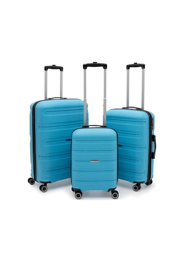 Artemis Üçlü Polipropilen Pp &kırılmaz 3'lü Valiz&bavul Seti Gri