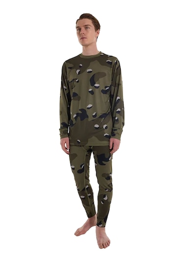 Burton Burton Cre Eck Erkek Yeşil İçlik Üst Forest Moss Cookie Camo Haki