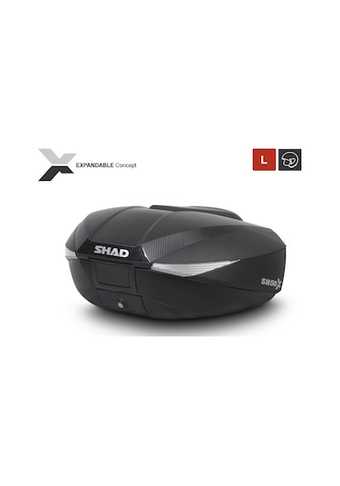 Shad SH58X Arka Çanta Siyah Carbon (Genişleyebilen Model)
