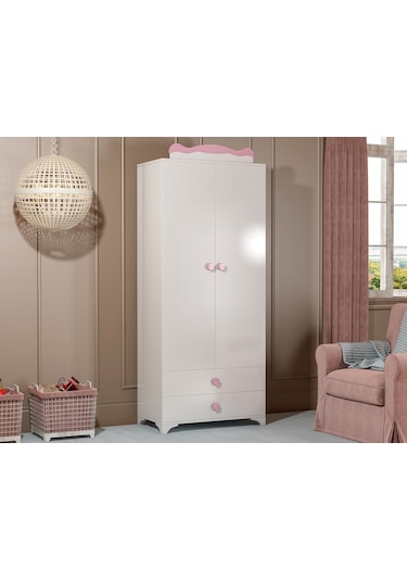 Patiko Sahra 058 2 Kapılı Dolap Pembe