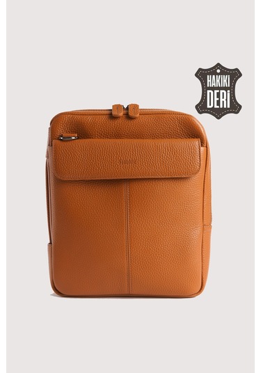 Hakiki Deri Erkek El Çantası Taba Smr9280 Taba
