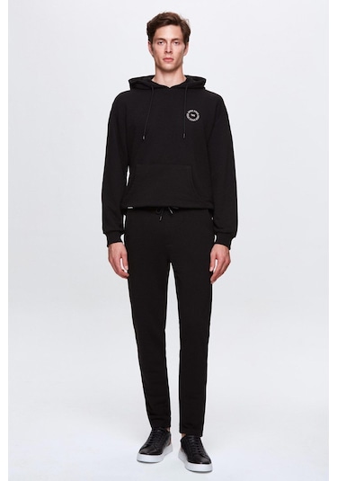 D's Damat Relaxed Fit Baskılı Erkek Sweatshirt 3ECE24ORT0240 - Siyah