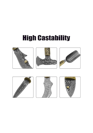 Şam Çelik Kütük Desenli Çelik Kesici Embriyo Dövme E16915-2