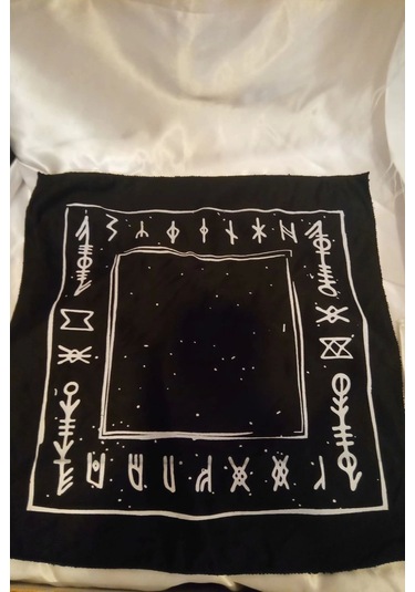 Pandül Sarkaç Tahtası Türkçe Ahşap Sarkaç Örtüsü Doğal Taş Pandül Ritüel Set