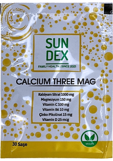 Sundex Calcium Three Mag 30 Şaşe