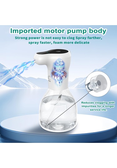 Qfdr Otomatik Sabunluk, 460ml Şarj Edilebilir Fotoselli Köpük