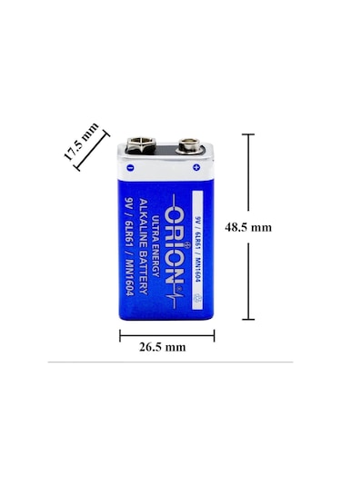 Orion 9v Alkalin Pil