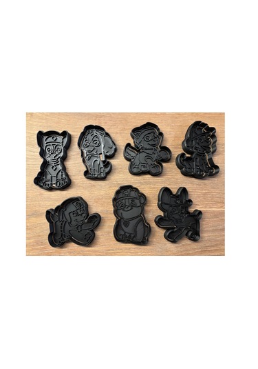 Paw Patrol Kurabiye Kalıbı Seti 7'li Renkli Şekilli Çocuk Hamur F