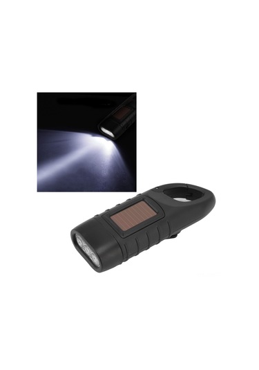 Kosona Güneş Enerjili Eldivenli El Feneri, Çok Fonksiyonlu Dış Mekan Işığı, El Çarklı Şarjlı Led Acil Işık Siyah Diğer