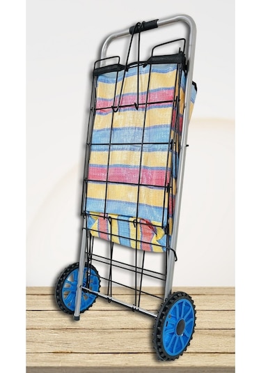 Safir Serisi - Kalın Telli Pazar Arabası - Katlanabilir, Tekerlekli, Alışveriş, Market Arabası