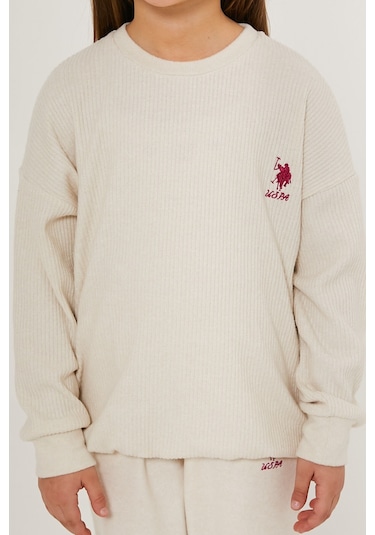 U.s. Polo Assn Fine Line Beyaz Kız Çocuk Eşofman Takımı Mint