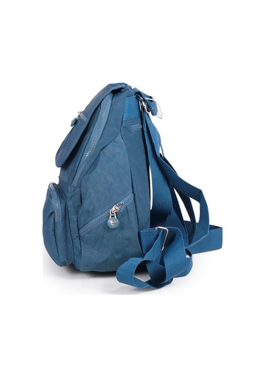 Küçük Boy Krinkıl / Klinkır Su Geçirmez Uzun Askılı Çok Gözlü Günlük Kadın Sırt Çantası Mavi 12-4g Mavi