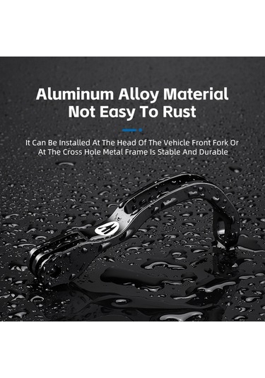 Geeksen Brompton Faltbike Ön Ç叉 Işık Tutucu Gopro Kamera Montajı Alüminyum Malzeme Siyah Yp0719328 Siyah