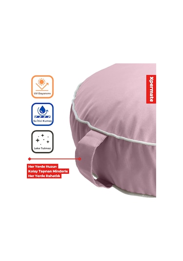 Xpermate Fermuarlı Kedi Köpek Minderi Kedi Köpek Yatağı Pembe