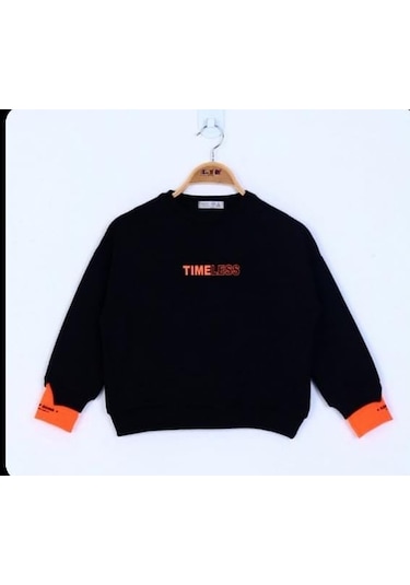 Toontoy Kız Çocuk Timeless Baskılı Sweatshirt Turuncu