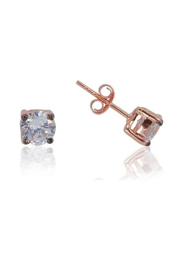 Gümüş Rose Kolye Ve Küpe Gümüş Set