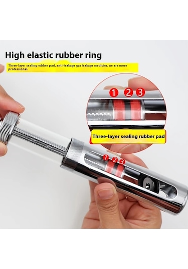 Fochsia Metal 20g Paslanmaz Çelik Veteriner Şırınga Hızlı Bağlantı Büyük Hayvan