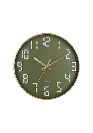 Teltree 12 İnç Sessiz Taş Kartal Hareketli Duvar Saati, Büyük Sayılar, Akıllı Zaman Tutma, Ev/ofis/okul İçin, Kuru Pil İle Çalışır Piller Dahil Değildir Çok Renki