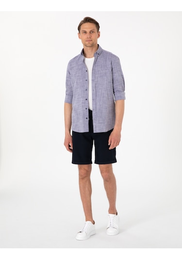 Pierre Cardin Erkek Lacivert Gömlek Desenli 50307025-vr033 Lacivert