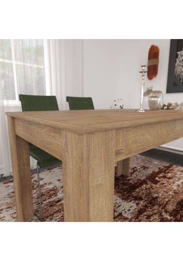 Pasific Home Single Mutfak Yemek Masası, 120x80 cm, Dikdörtgen, Koyu Meşe