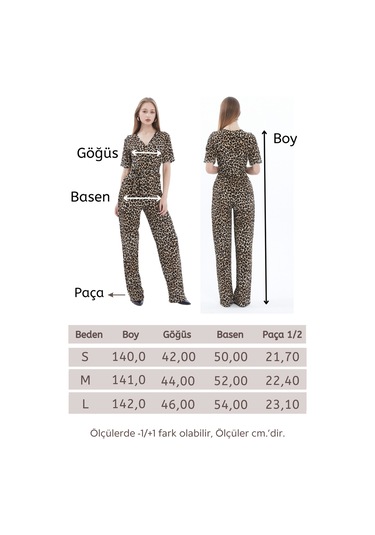 Kadın Krep Beli Kemerli Ve Fermuarlı Tulum-leopar Leopar
