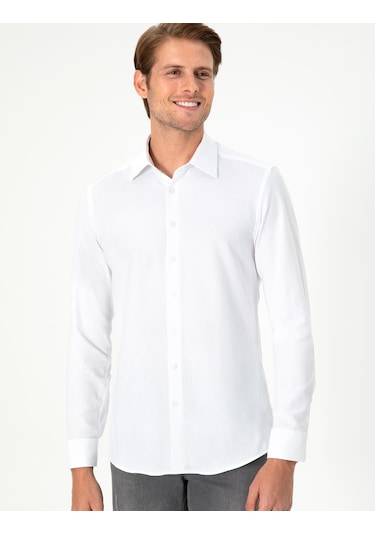 Pierre Cardin Erkek Beyaz Gömlek Desenli 50294732-vr013 Beyaz