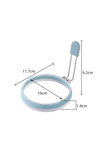 Silikon Yumurta Halkaları, Sızdırmaz Sıvı Yumurta Halkası Kalıbı, Geliştirilmiş Yapışmaz Yumurta Kızartma Tavası Pankek Ve Kahvaltı Sandviçleri İçin Gri