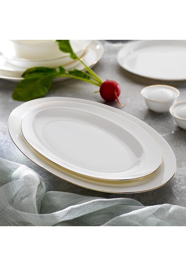 Schafer Superfine Bone Lux Yemek Takımı 56 Parça-gold Beyaz