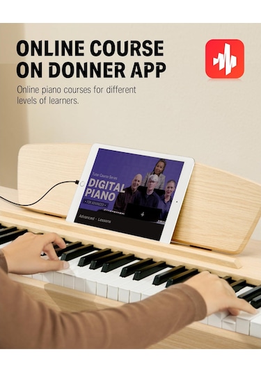 Donner Ddp-80 Wooden Style Dijital Piyano Naturel Wood