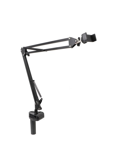 Xindoker Puluz Aluminium Alyuminyum Kollu Masaüstü Telefon Tutucu - 360 Dönebilen, Katlanabilir, 6.8 İnçye Kadar Telefonlar İçin, Canlı Yayın Ve Fotoğrafçılık İçin Pu650b