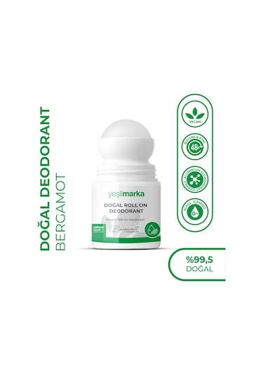 Yeşilmarka Bergamot Kokulu Doğal Unisex Roll-On Deodorant 50 ML