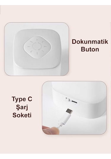 Greentech Masaüstü Şarjlı LED Aydınlatma - Gece Lambası / GT-CL09 Beyaz - Sarı