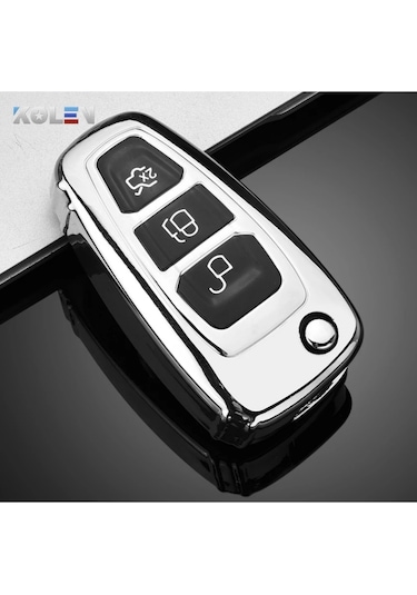 Tourneo Courier Parlak Sustasız Anahtar Kılıfı Gümüş Renk