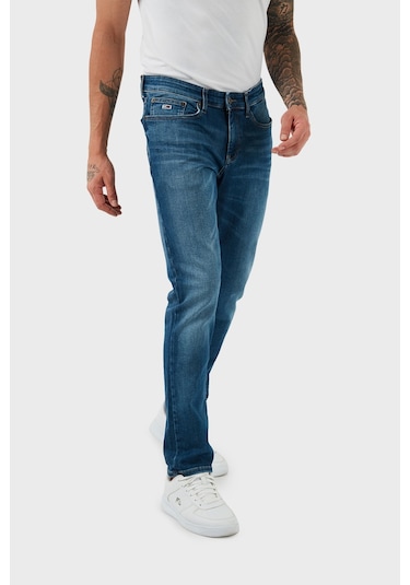 Tommy Jeans Erkek Kot Pantolon Dm0dm18723 1a5 Mavi
