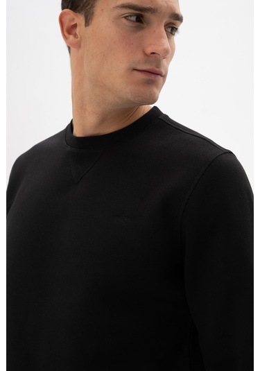 AR-MA Arma Erkek Regular Fit Bisiklet Yaka Sweatshirt K24124909601 Siyah