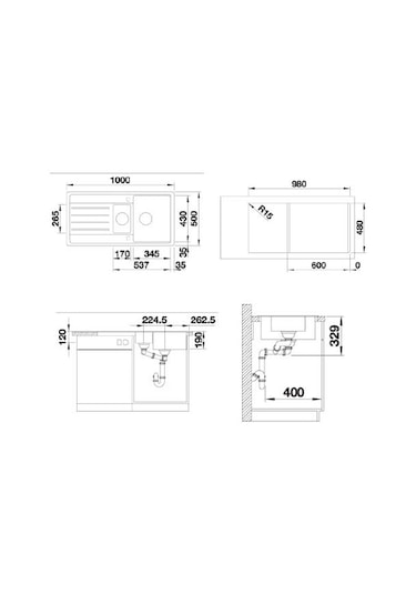 Blanco Legra 6S Beyaz Granit Eviye