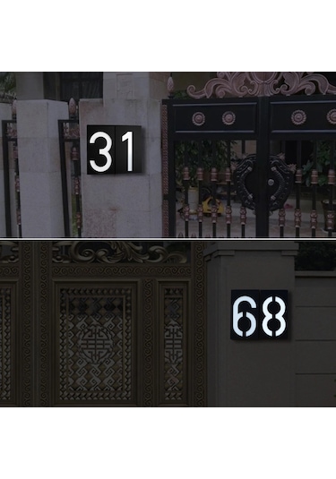 S6012-6 Güneş Ev Numarası Işığı Evler Için Led Aydınlatmalı Diğer