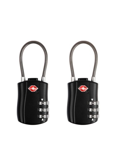Geekyou Tsa Onaylı 2'li Set: Yeniden Ayarlanabilir 3 Haneli Kombinasyonlu Seyahat Kilitleri - Güvenli Bagaj, Çanta Ve Sandık Koruması
