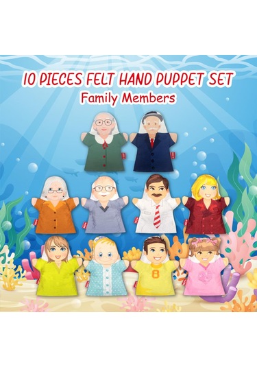 40 Parça - 4 Mega Set Tox El Kukla , Eğitici Oyuncak Karışık Çok Renkli