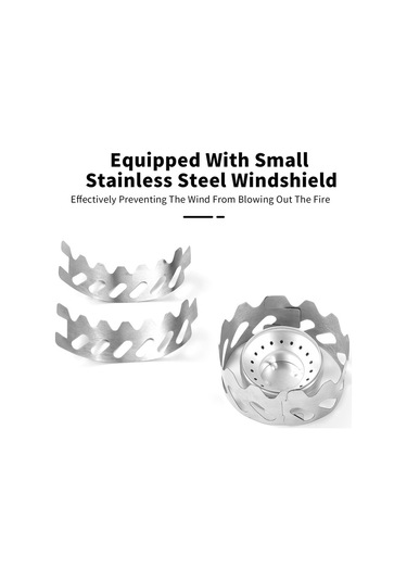 Lixada-sırt Çantası Soba 40 Ml Alüminyum Alkol Brülör-gümüş Gümüş