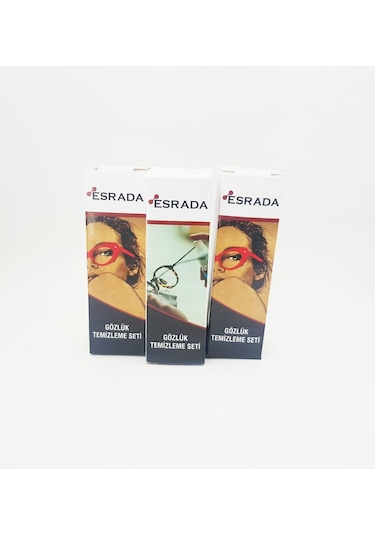 Esrada Gözlük Temizleme Seti Dezenfektan Sprey Mikrofiber Set Spreyset 3'lü Set