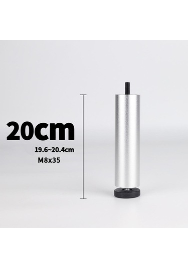 Suntek Magideal 4 Adet Alüminyum Alaşımlı Mobilya Ayakları Gümüş-20cm