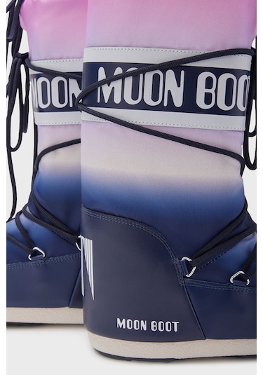Moon Boot Kadın Kar Botu 80d1402920 F003 Mavi-Siyah Mavi - Siyah