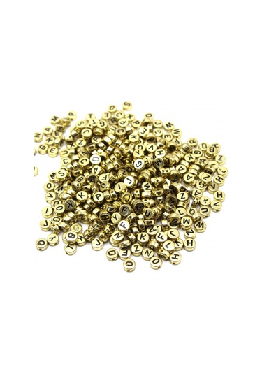 Harf Boncuk Elips Altın 6 Mm 250 Gr