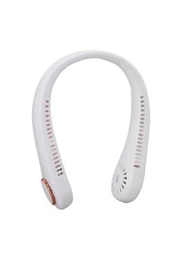 Kosona Beyaz Boyun Bağlı Fan - 3 Hızlı, 360 Soğutma, Pilli Ve Taşınabilir, Saç Koruyucu, Uzun Süre Konforlu Kullanim Beyaz