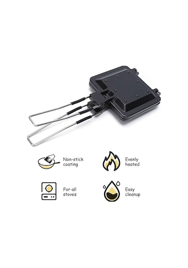 Ulzyvf Waffle Tepsili Sandviç Pişirici, Kahvaltı Ve Diğer Alüminyum Alaşımlı Lr Diğer