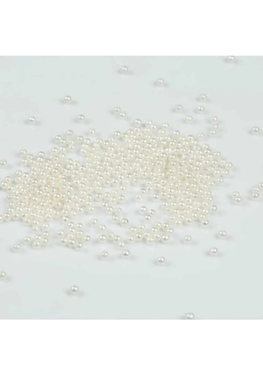 Krem Lüks Plastik İnci 8mm 100gr, 450 Adet