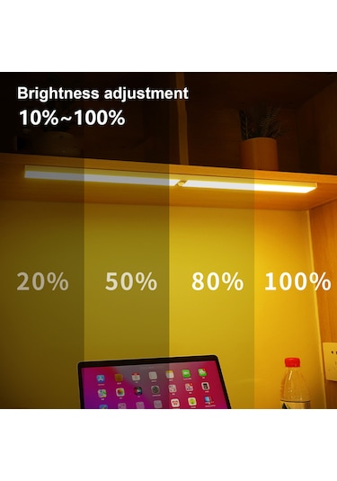 Shineyee Yeni Ultra İnce 800mm Isı Işığı: Vücut Algılama Ve Sürekli Açık Modlu, Manyetik Montaj, Pil İçeren Dolap/ Koridor Lambası Ilık Beyaz